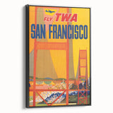 Vintage Travel Poster - San Francisco TWA Wall Art