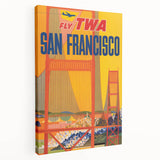 Vintage Travel Poster - San Francisco TWA Wall Art