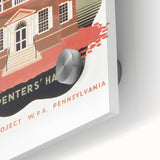 Vintage Travel Poster - Philadelphia Carpenters' Hall Art