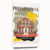 Vintage Travel Poster - Philadelphia Carpenters' Hall Art