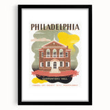 Vintage Travel Poster - Philadelphia Carpenters' Hall Art