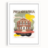 Vintage Travel Poster - Philadelphia Carpenters' Hall Art