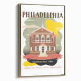 Vintage Travel Poster - Philadelphia Carpenters' Hall Art