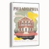 Vintage Travel Poster - Philadelphia Carpenters' Hall Art