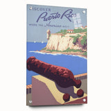 Vintage Travel Poster - Puerto Rico Coastal Art