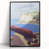 Vintage Travel Poster - Puerto Rico Coastal Art