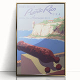 Vintage Travel Poster - Puerto Rico Coastal Art