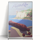 Vintage Travel Poster - Puerto Rico Coastal Art