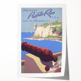 Vintage Travel Poster - Puerto Rico Coastal Art