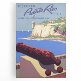 Vintage Travel Poster - Puerto Rico Coastal Art