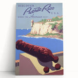 Vintage Travel Poster - Puerto Rico Coastal Art