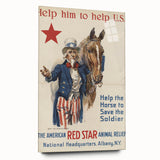 Vintage Patriotic Poster - Uncle Sam American War Art