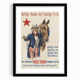 Vintage Patriotic Poster - Uncle Sam American War Art