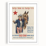 Vintage Patriotic Poster - Uncle Sam American War Art