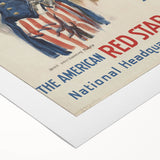 Vintage Patriotic Poster - Uncle Sam American War Art