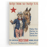 Vintage Patriotic Poster - Uncle Sam American War Art