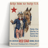 Vintage Patriotic Poster - Uncle Sam American War Art