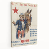 Vintage Patriotic Poster - Uncle Sam American War Art
