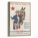 Vintage Patriotic Poster - Uncle Sam American War Art