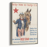 Vintage Patriotic Poster - Uncle Sam American War Art
