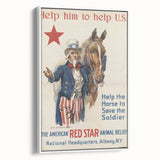 Vintage Patriotic Poster - Uncle Sam American War Art