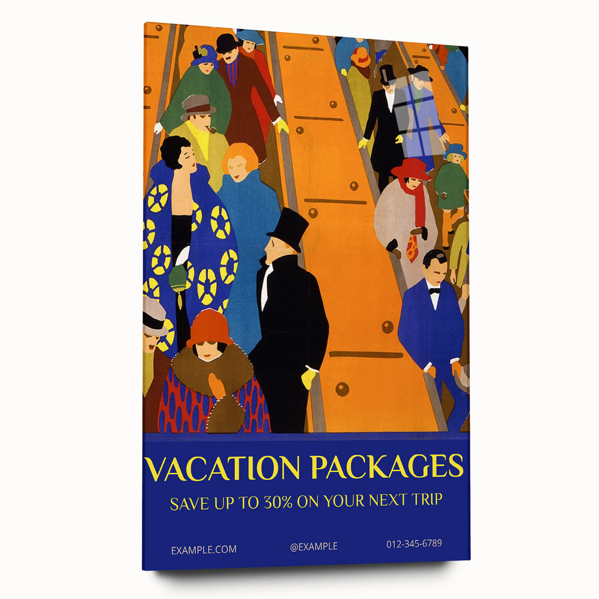 Vintage Travel Poster - Art Deco Vacation Packages Print