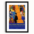 Vintage Travel Poster - Art Deco Vacation Packages Print