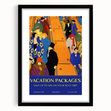 Vintage Travel Poster - Art Deco Vacation Packages Print