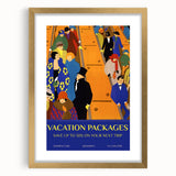 Vintage Travel Poster - Art Deco Vacation Packages Print