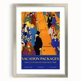 Vintage Travel Poster - Art Deco Vacation Packages Print