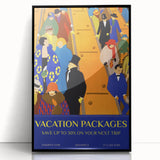 Vintage Travel Poster - Art Deco Vacation Packages Print