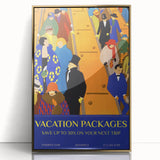 Vintage Travel Poster - Art Deco Vacation Packages Print