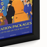 Vintage Travel Poster - Art Deco Vacation Packages Print