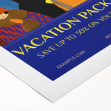 Vintage Travel Poster - Art Deco Vacation Packages Print
