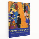 Vintage Travel Poster - Art Deco Vacation Packages Print