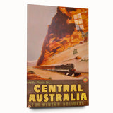 Vintage Central Australia Train Travel Poster Print
