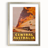 Vintage Central Australia Train Travel Poster Print