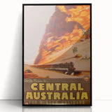 Vintage Central Australia Train Travel Poster Print