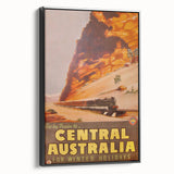 Vintage Central Australia Train Travel Poster Print