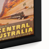 Vintage Central Australia Train Travel Poster Print
