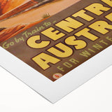 Vintage Central Australia Train Travel Poster Print