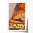 Vintage Central Australia Train Travel Poster Print