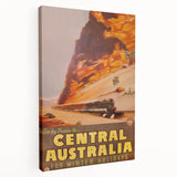 Vintage Central Australia Train Travel Poster Print