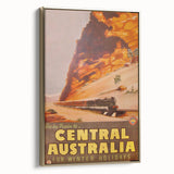 Vintage Central Australia Train Travel Poster Print