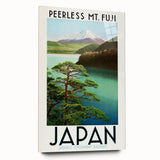 Vintage Travel Poster - Peerless Mt. Fuji, Japan - Retro Travel Art