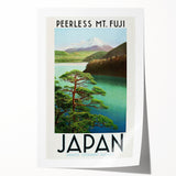 Vintage Travel Poster - Peerless Mt. Fuji, Japan - Retro Travel Art