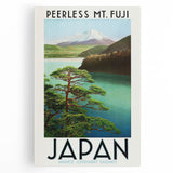 Vintage Travel Poster - Peerless Mt. Fuji, Japan - Retro Travel Art