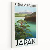 Vintage Travel Poster - Peerless Mt. Fuji, Japan - Retro Travel Art