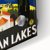 Vintage Travel Poster - Italian Lakes - Retro Travel Art Print