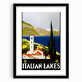 Vintage Travel Poster - Italian Lakes - Retro Travel Art Print